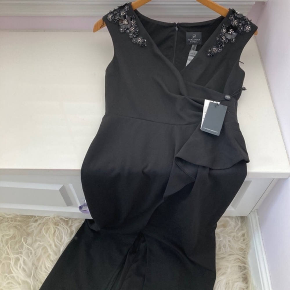 ADRIANNA PAPELL Sequined Off The Shoulder Gown - Picture 6 of 8